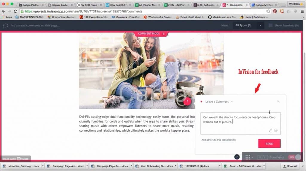 InVision interface