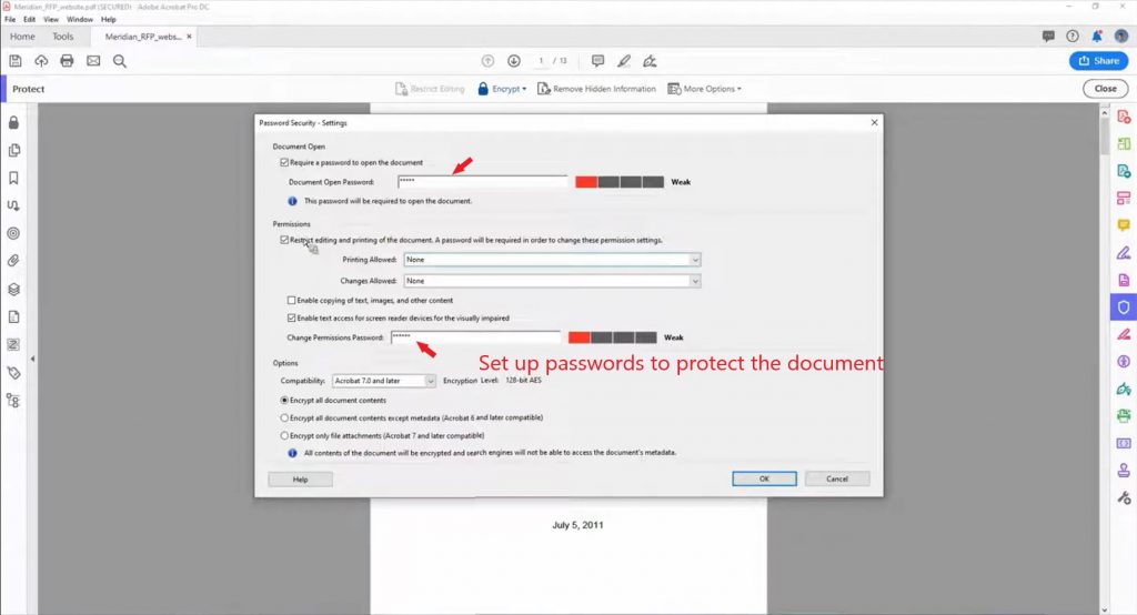 Configure settings