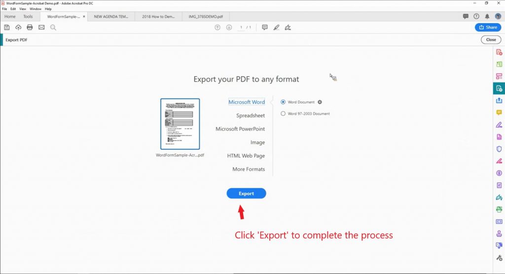 PDF Export