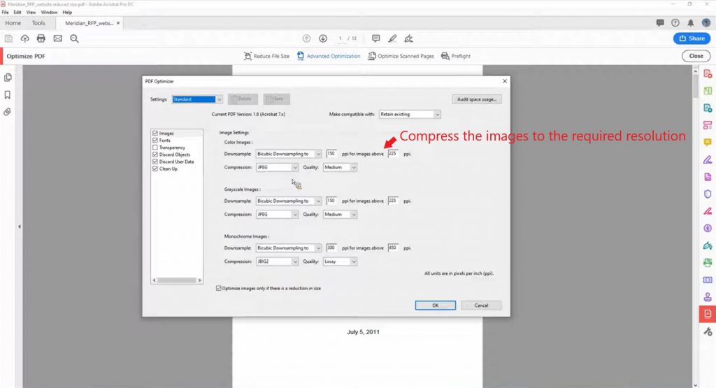 Compress images