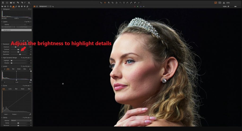 Adjust brightness